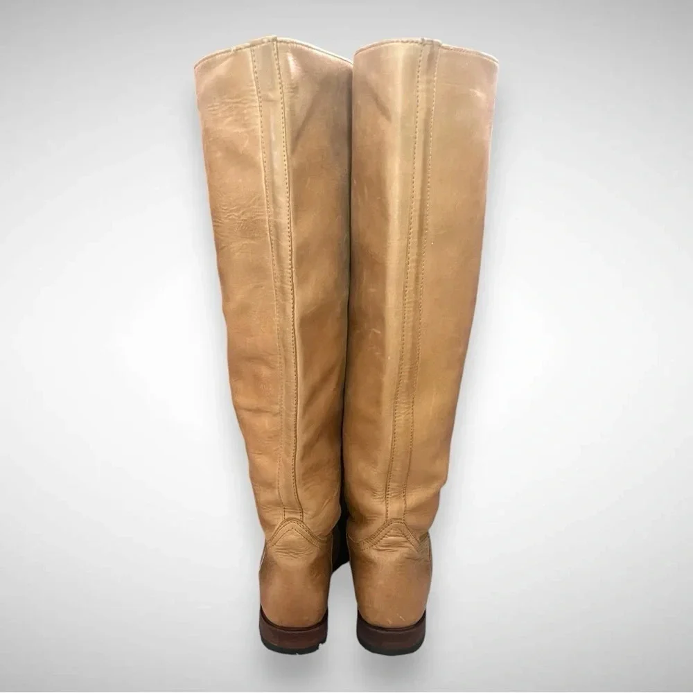 SENDRA Women's Tan Leather Tall Riding Boots Size 6.5 |‎ EUC